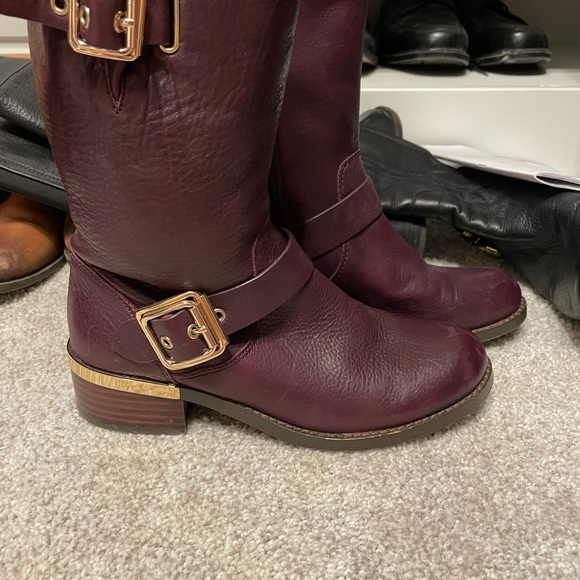 BNIB Vince Camuto Windy Moto Boots Dark purple 7 M - Picture 5 of 6